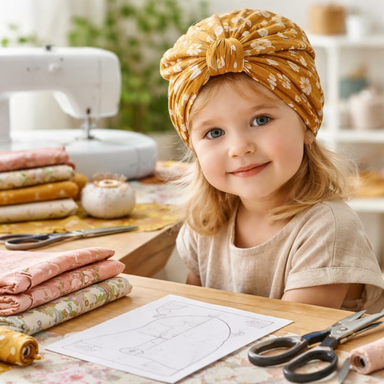 Turban enfant — tuto couture facile et patron gratuit